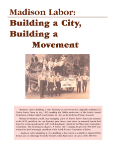 Madison Labor: Building a City, Building a Movement