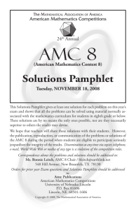 2008 AMC8 Solutions