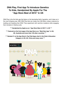 DNA Play, First App To Introduce Genetics To Kids, Handpicked By