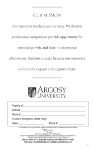 2010-2011 Student Handbook–Argosy University, Phoenix