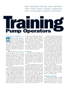 Pump Operators - Concrete Construction