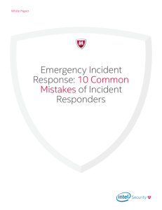 Emergency Incident Response: 10 Common Mistakes of