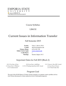 Current Issues in Information Transfer