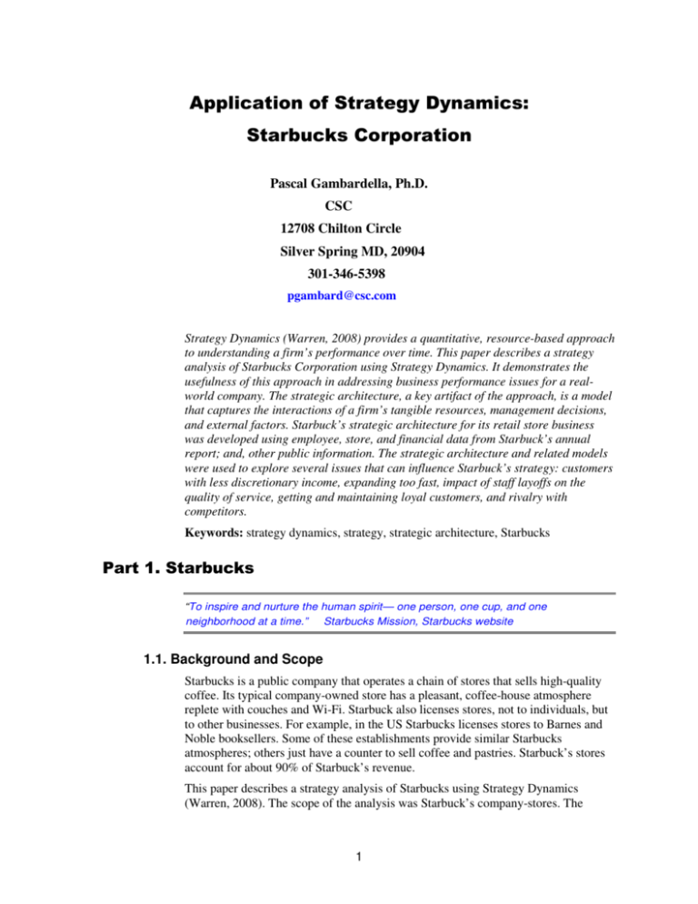 application-of-strategy-dynamics-starbucks-corporation