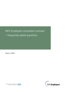 NHS Employers consultant contract – frequently asked questions