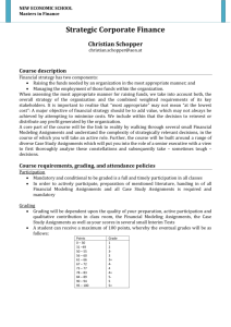 Strategic Corporate Finance