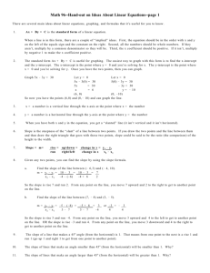 Math 96--Hand-out on Ideas About Linear Equations-