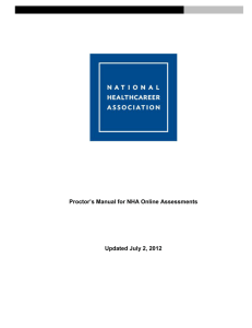 NHA Proctor Manual - Laureatte Medical Institute