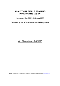 analytical skills training programme (astp)