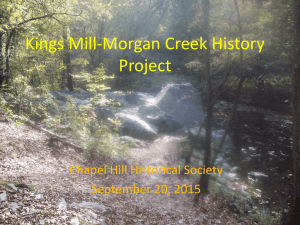 Kings Mill-Morgan Creek History Project