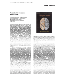 Theoretical Neuroscience: State of the Art - Chklovskii Lab