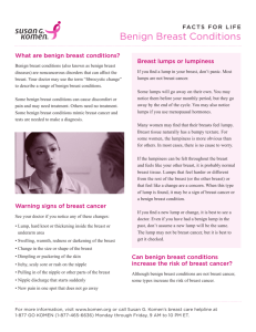 Benign Breast Conditions - Susan G. Komen for the Cure