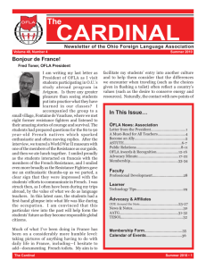 Ohio Foreign Language Association's Cardinal Publication