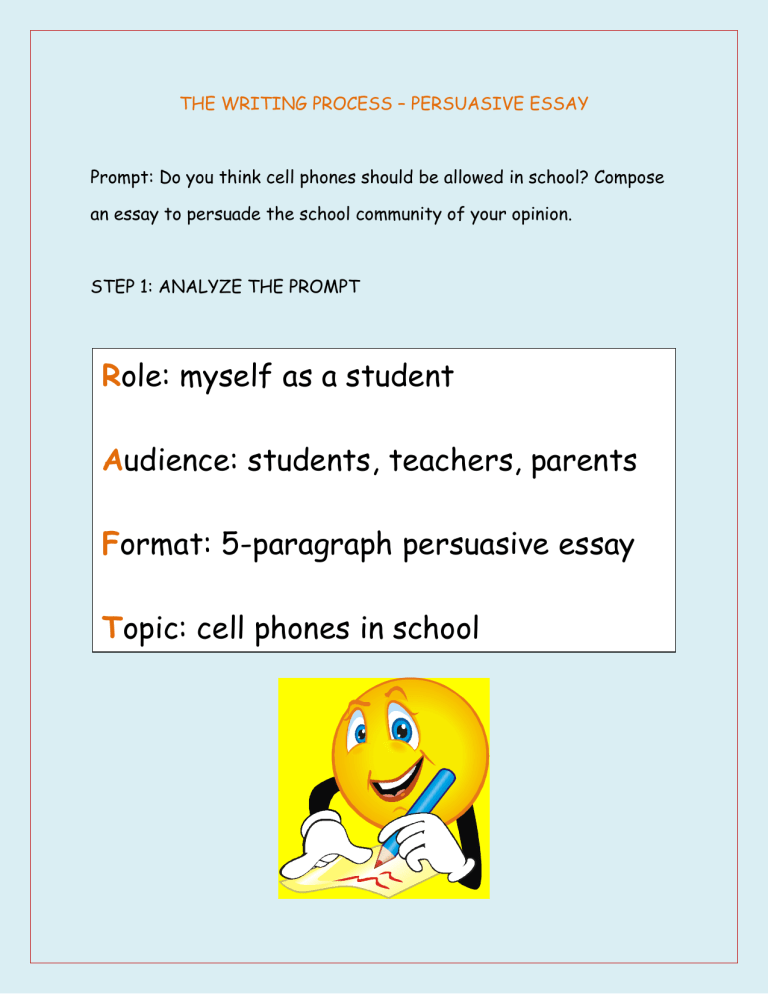 6th grade persuasive essay example cell phones in school
