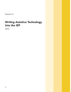 Writing Assistive Technology Into the IEP