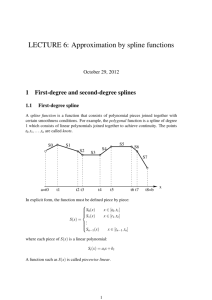 LECTURE 6: Approximation by spline functions