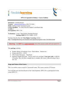 SPN1131 - Course Syllabus (LMS) - Flexible Learning