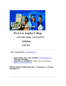 Spanish 001 #8372 - West Los Angeles College