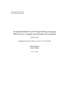 An Implementation of the Programming Language DML in Java