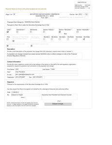 Replacement Filing 2 - NASDAQ Stock Market Rules