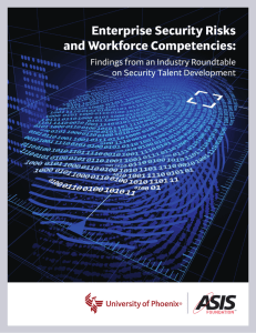 Enterprise Security Risks and Workforce Competencies