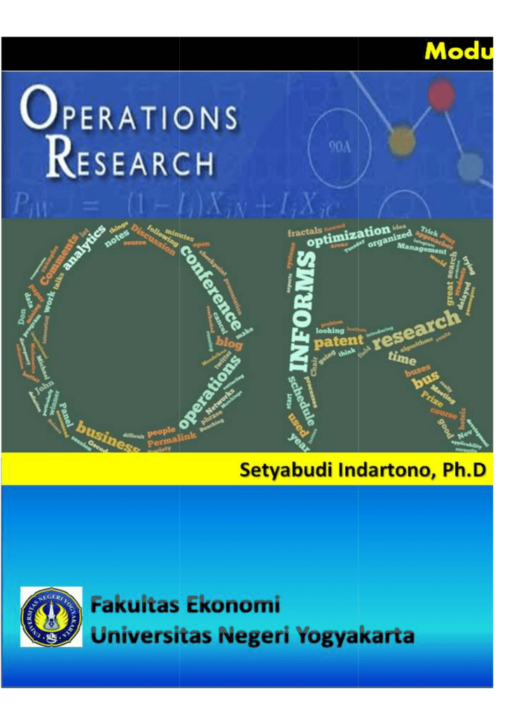 Operation Research Setyabudi Indartono