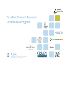 TABLE OF CONTENTS - UNC Admissions