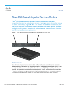 Cisco 890 Series Integrated Services Routers Data Sheet