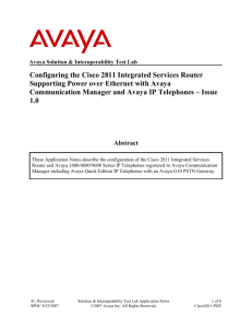 Configuring the Cisco 2811 Integrated Services Router Supporting