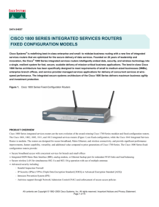 cisco 1800 series integrated services routers fixed configuration