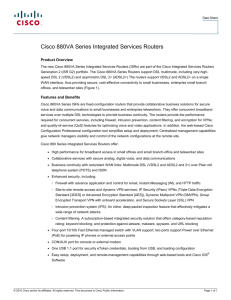 Cisco 880VA Series Integrated Services Routers