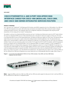 CISCO ETHERSWITCH 4- AND 9-PORT HIGH