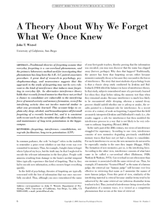 A Theory About Why We Forget What We Once Knew