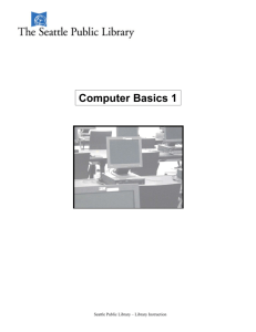 Computer Basics 1 - The Seattle Public Library