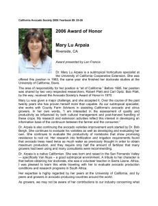 2006 Award of Honor: Mary Lu Arpaia