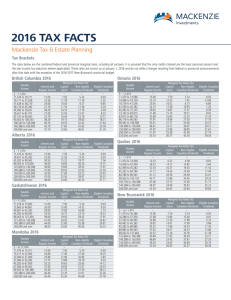 2016 tax facts - Mackenzie Investments