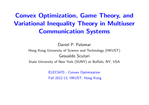 Convex Optimization, Game Theory, and Variational Inequality
