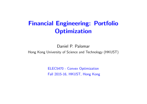 Financial Engineering: Portfolio Optimization