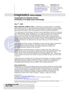 imaginestics news release