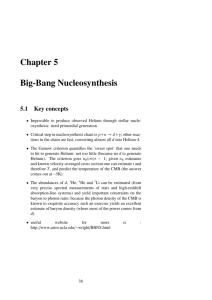 Chapter 5 Big-Bang Nucleosynthesis