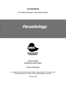 Parasitology - The Carter Center