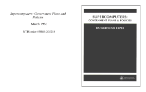 Supercomputers: Government Plans and Policies (March 1986)