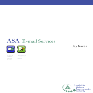 ASA E-mail Services - Alabama Supercomputer Authority