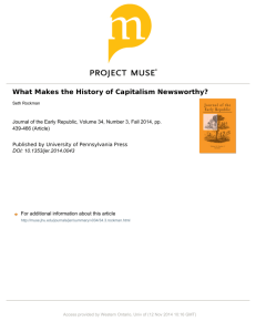 What Makes the History of Capitalism Newsworthy?