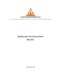 Briefing note: The Common Bond May 2013