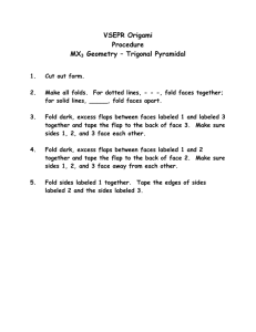 VSEPR Origami Procedure MX3 Geometry – Trigonal Pyramidal