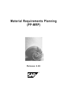 Material Requirements Planning (PP-MRP)
