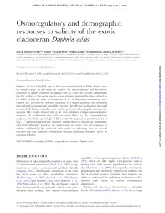 Osmoregulatory and demographic responses to salinity of the exotic