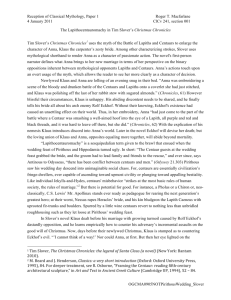 Page 1 Reception of Classical Mythology, Paper 1 Roger T