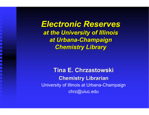 Electronic reserves at the University of Illinois at Urbana